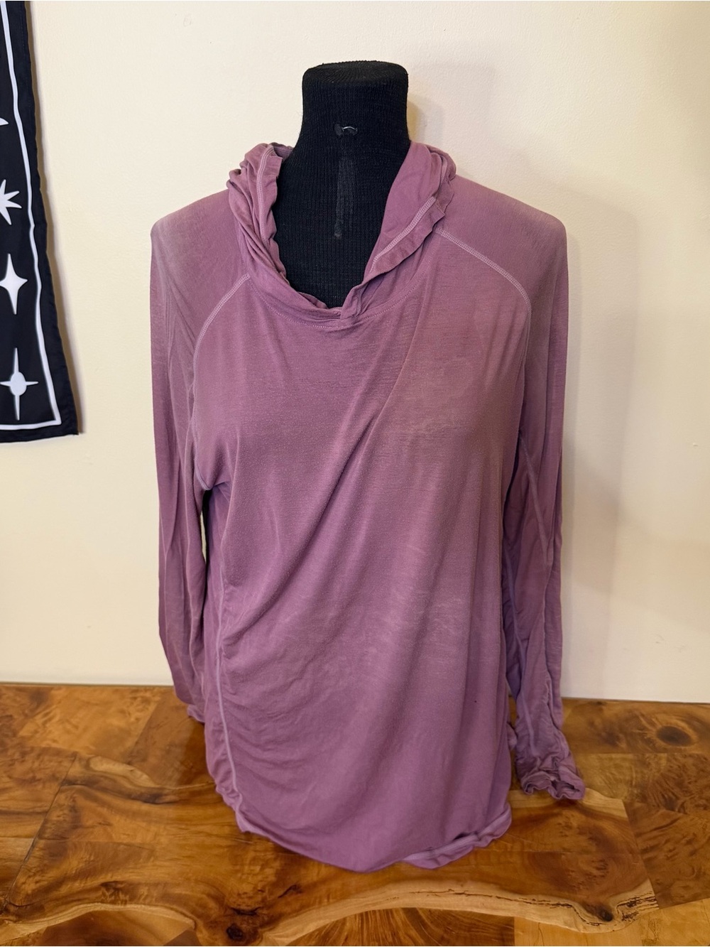 Netdraw M Mauve Ultra Soft Bamboo Viscose & Spandex Pullover Shirt